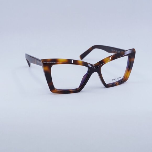Saint Laurent SL657OPT 002 Eyeglasses Havana 54mm Square Frame main image 8
